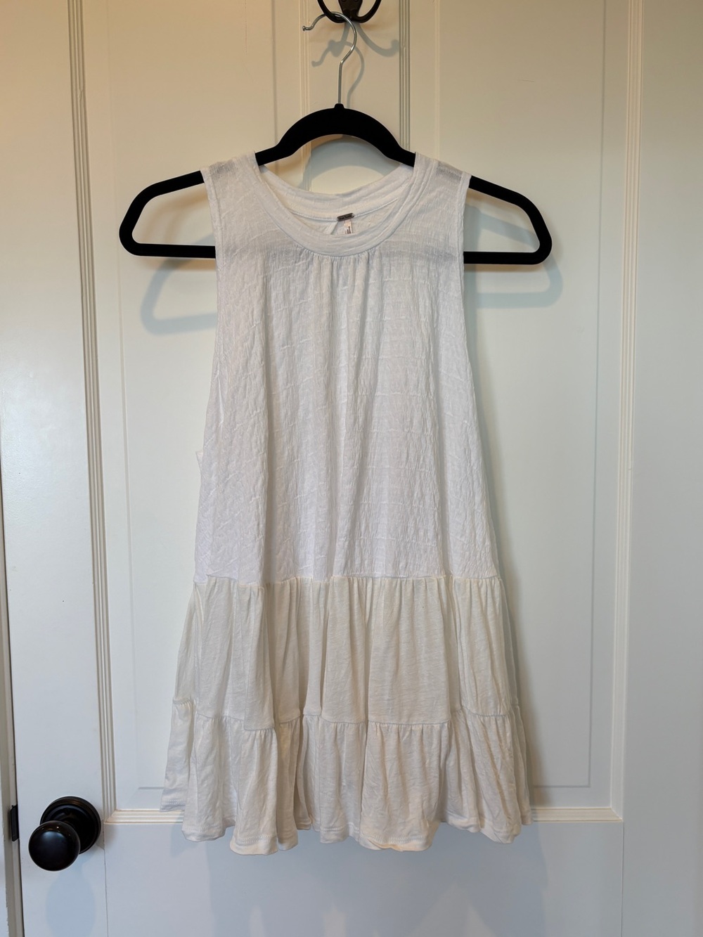 Free People White Tiered Tunic MiniDress